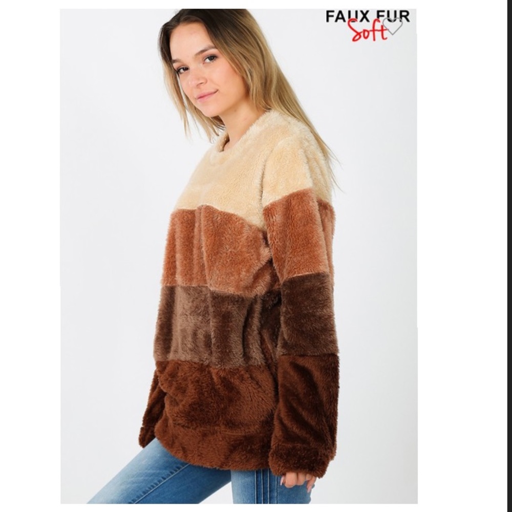 1 left❤️2 for $40❤️soft faux fur pullover top - Picture 6 of 6